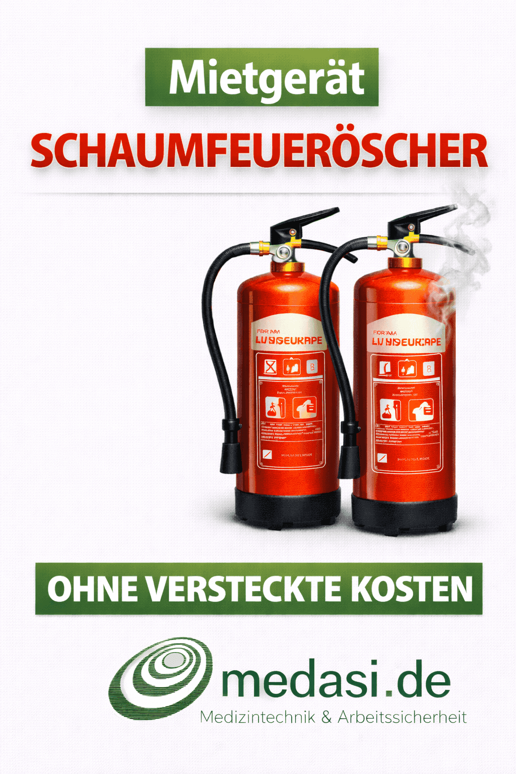 Schaum Feuerlöscher mieten Mietservice