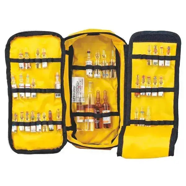 3-lagiges Ampullarium für 44 Ampullen mit Siegel & Reißverschluss. Jetzt bei Medasi.shop – auch für Notfallbedarf & medizinisches Zubehör!