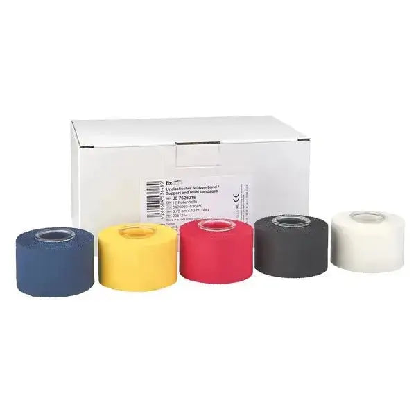 Mediware fix.tape – unelastischer Stützverband mit hoher Klebekraft. Reißbar in Längs- & Querrichtung, wasserabweisend & rutschsicher. Jetzt bei Medasi.shop!