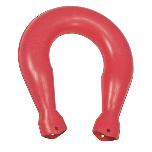 Ergonomische Nackenwärmflasche ohne Bezug in Rot, ideal zur gezielten Wärmetherapie im Schulter- und Nackenbereich. Aus langlebigem Gummi gefertigt.