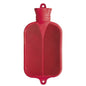 Rote Wärmflasche mit Naturgummi, 2 Liter, Doppellamelle für Wärmetherapie bei Verspannungen. Ideal für sanfte Wärmebehandlungen zu Hause.
