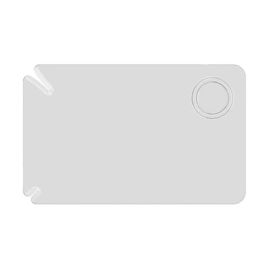 Zeckenkarte mit Lupe für einfaches Entfernen von Zecken aus Polystyrol. Kompaktes Design im Scheckkartenformat 86x54mm für Erste-Hilfe-Set.