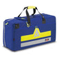 Bekleidungstasche PAX L in Blau mit reflektierenden Elementen und robusten Tragegriffen, ideal für Einsatzkräfte und Outdoor-Aktivitäten.