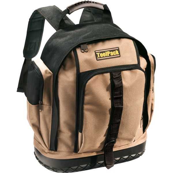 Werkzeug-Rucksack - Vielseitiger Rucksack aus reißfestem Polyester mit robustem Boden und zahlreichen Fächern für optimale Werkzeugorganisation.