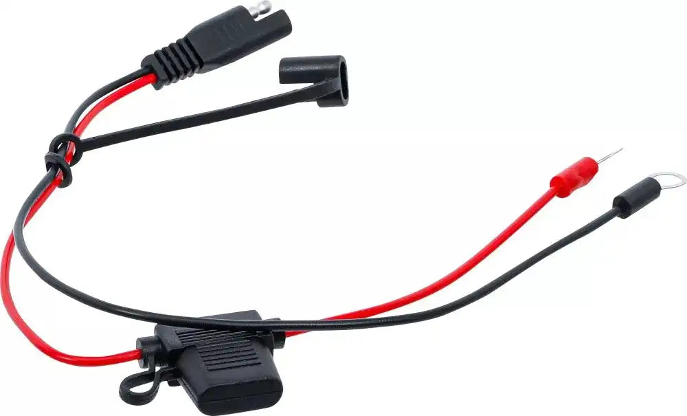 Batteriepolklemmen für 63506 mit Flachsicherung in Rot/Schwarz für sicheres Anschließen an Ladegeräte. Ideal für Pannenhilfe und Batteriezubehör.