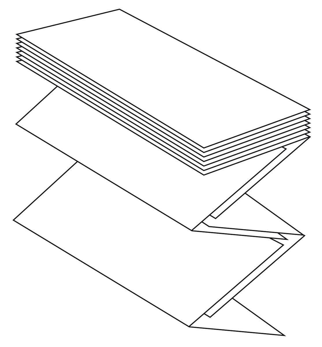 Illustration von Papierhandtüchern im Interfold-Falz, geeignet für den Falthandtuchspender ILZF10 in hygienischen Waschraumlösungen.