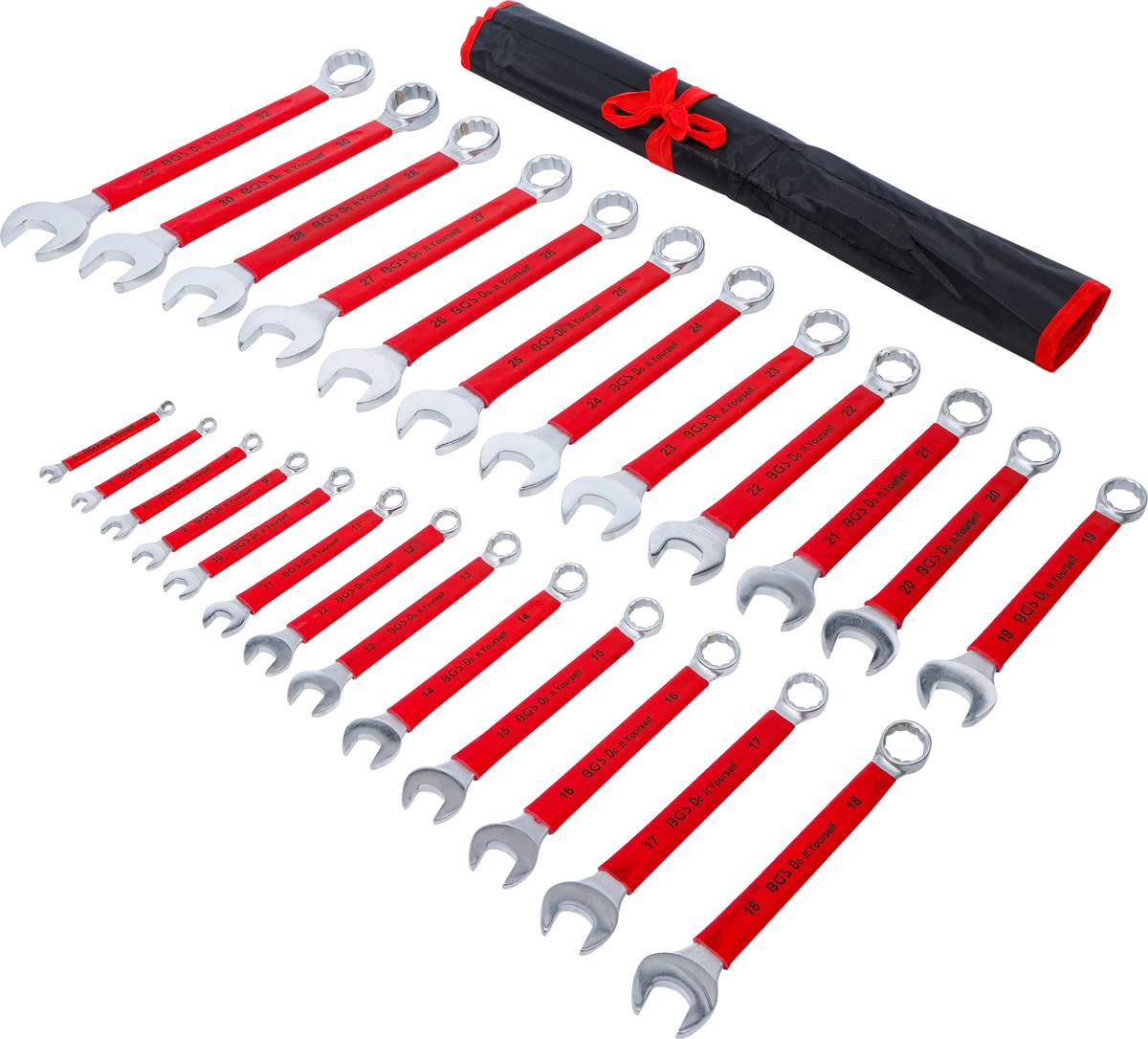 Maul-Ringschlüssel-Satz mit rutschfestem Griff SW 6 - 32 mm 25-tlg.
