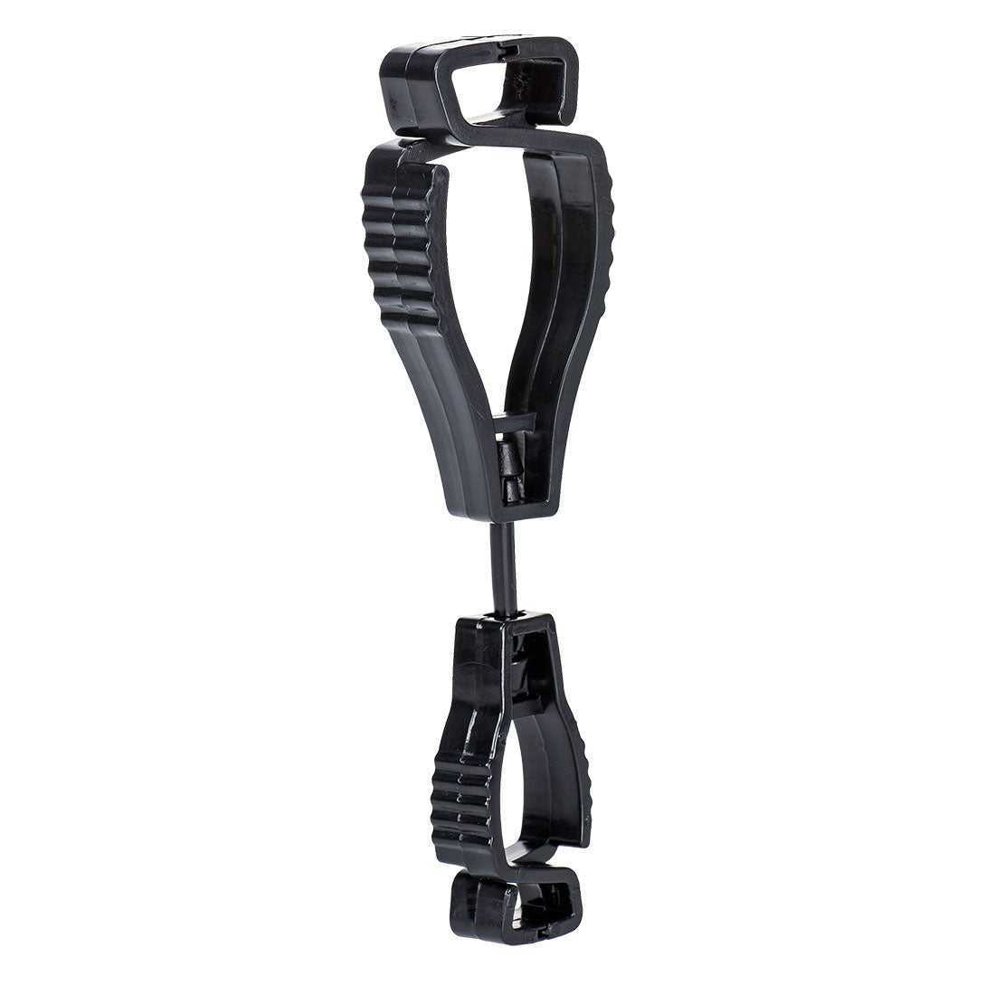 Schwarzer Handschuhclip A002 mit 20cm Klaue, metallfrei und nichtleitend, ideal für Arbeitsschutz im industriellen Einsatz.