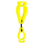 Handschuhclip A002 in Gelb mit Sicherheits-Bruchkante, 20cm Länge, metallfrei und robust für PSA bis 6kg Tragkraft.