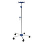 Servocomfort Infusionsständer Economy mit stabilem 5-Fuß-Gestell, 4 Haken und Rollen für flexible Nutzung in Kliniken und Praxen.