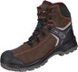 Sicherheitsschuh L6310 Parma, Stiefel niedrig by medasi.shop, ausgestattet mit Fiberglas-Zehenschutzkappe, atmungsaktivem Mesh-Innenfutter und durchtrittshemmender Zwischensohle. Strapazierfähiger brauner Sicherheitsschuh mit ergonomischem Design.