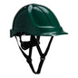 Kaufen Sie Schutzhelm Endurance PS55 Portwest in Dunkelgrün mit verstellbarem Kinnriemen und stoßfester ABS-Schale.