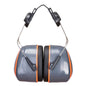 Kapselgehörschutz PW62 Portwest HV Extreme Clip-On in Grau/Orange mit robustem Design für industrielle Lärmschutzanwendungen.
