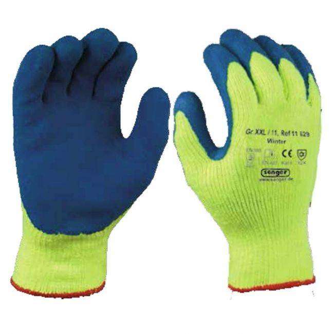 Acryl - Strickhandschuhe mit Latex - Crinkel - Beschichtung, flüssigkeitsdicht Winter - Medasi.shop - 11627