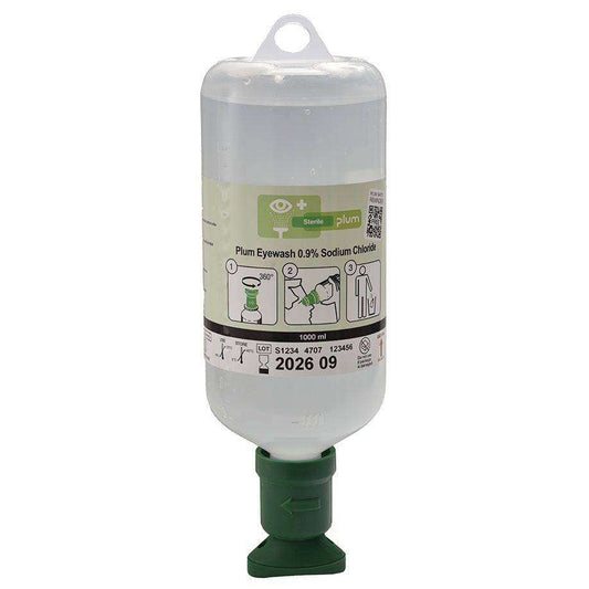 Augenspülflasche Plum 1000 ml (0,9 % Natriumchloridlösung) - Medasi.shop - PZN - 03099111UK