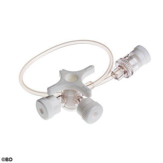 BD Connecta Plus 3 Dreiwegehahn mit 10 cm Verlängerungsschlauch für Infusionstherapie in der Kategorie Business & Industrial > Medical. Robuste, latexfreie Injektionskomponente für präzise Druckmessung.