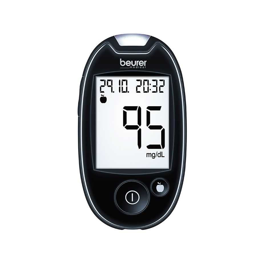 Blutzuckermessgerät GL 44 Black mg/dL kaufen – digitales Messgerät mit großem Display zur präzisen Blutzuckermessung für Diabetiker.
