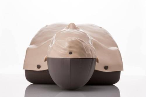 Brayden Reanimationsmodell mit roten LEDs in Rückenlage, ideal für realistische CPR-Übungen in Erste Hilfe Schulungen.