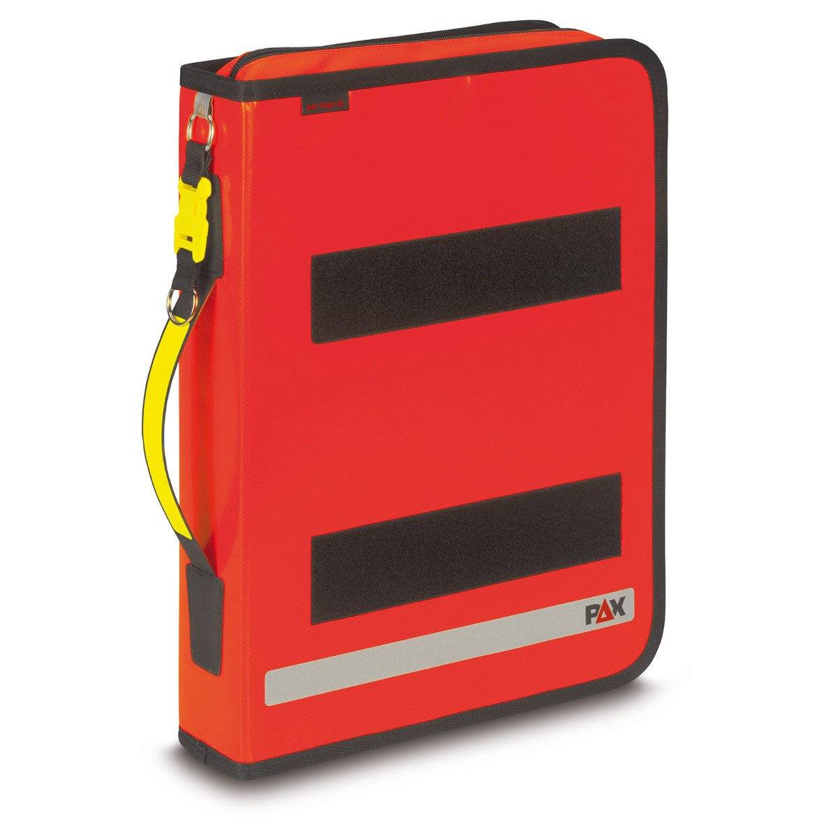 Fahrtenbuch Multi Organizer KF PAX in Neonorange mit schwarzem Rand, robuste Dokumentenmappe für den medizinischen Einsatzbereich.
