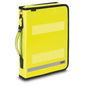 Gelber Fahrtenbuch Multi Organizer KF PAX mit Reflektorstreifen, perfekt für strukturierte Dokumentenablage im medizinischen Alltag.