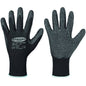 Arbeitshandschuhe mit schwarzer Beschichtung und grauer, rutschfester Oberfläche, Modell „Strong Hand“, Größe 10, geeignet für präzises Arbeiten und erhöhten Griffschutz.