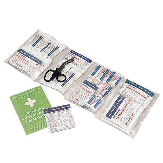 Erweitertes Erste-Hilfe-Füllsortiment nach DIN 13157 – ideal für Baustellen, Werkstätten & Betriebe mit erhöhtem Unfallrisiko. Jetzt bei Medasi.shop bestellen!