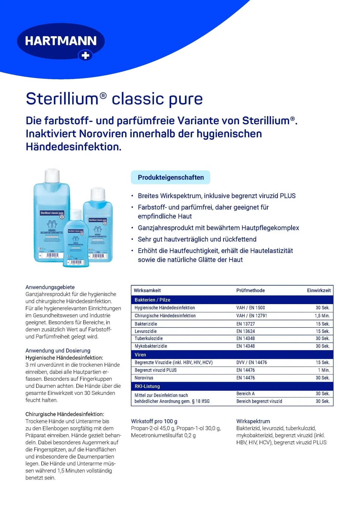Händedesinfektion Sterillium® classic pure - Medasi.shop - PZN - 04818418