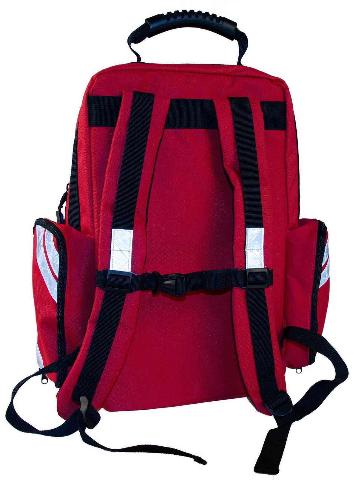 Rückseite des Rucksack ultraRESCUE LITE mit gepolsterten Schultergurten und Brustgurt für ergonomischen Tragekomfort im Einsatz.