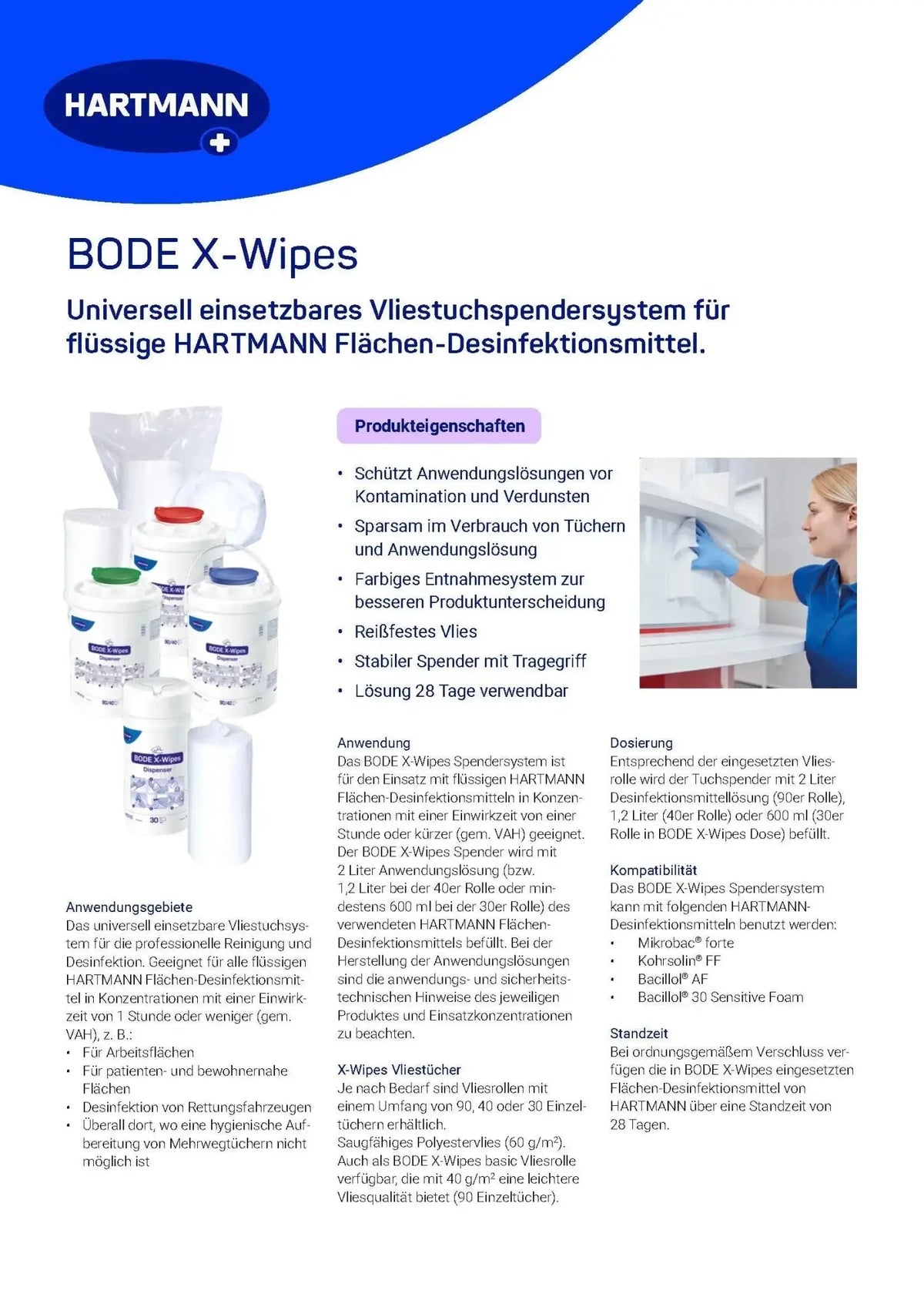 Vliesrolle BODE X - Wipes basic 90 Tücher - Medasi.shop - PZN - 03538527
